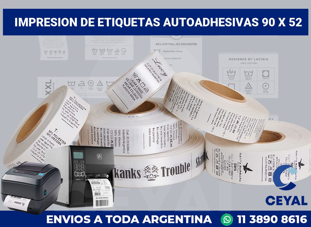 impresion de etiquetas autoadhesivas 90 x 52