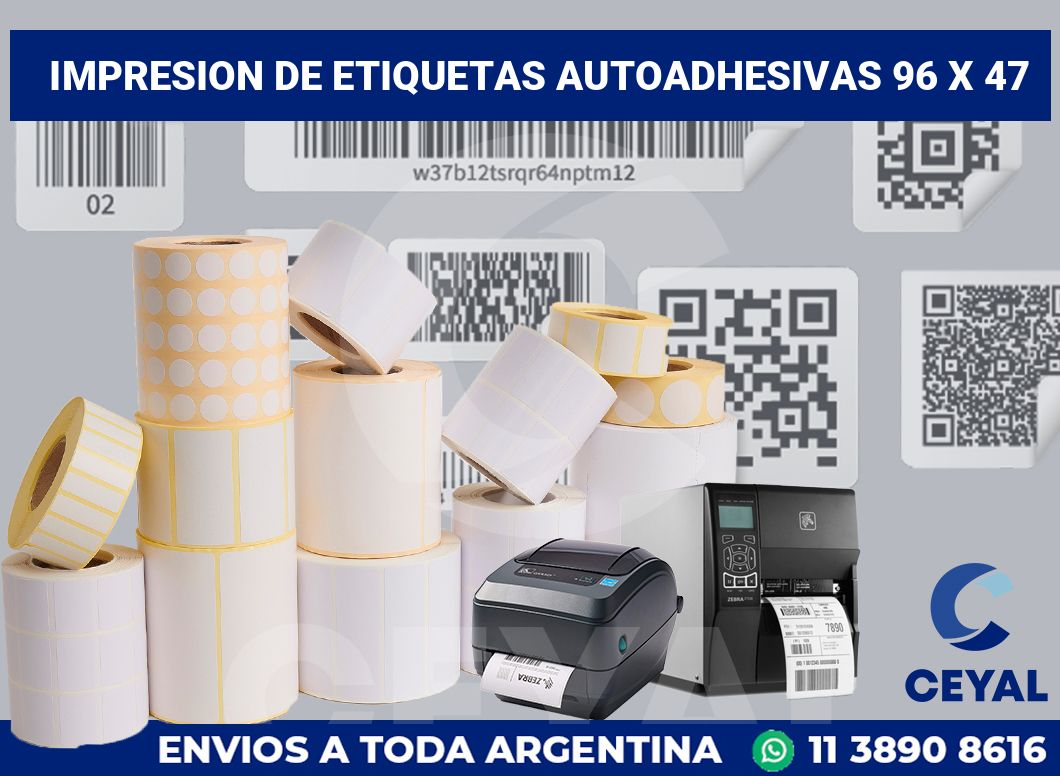 impresion de etiquetas autoadhesivas 96 x 47