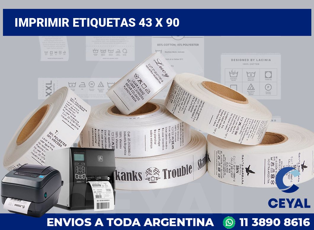 imprimir etiquetas 43 x 90