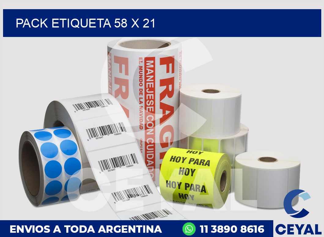 pack etiqueta 58 x 21