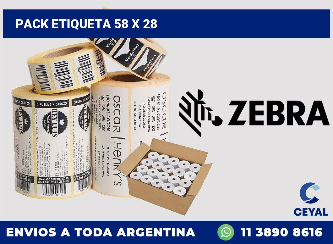 pack etiqueta 58 x 28