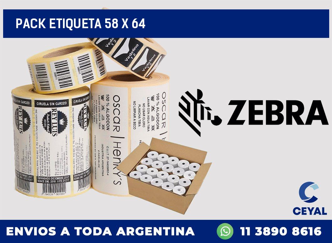 pack etiqueta 58 x 64