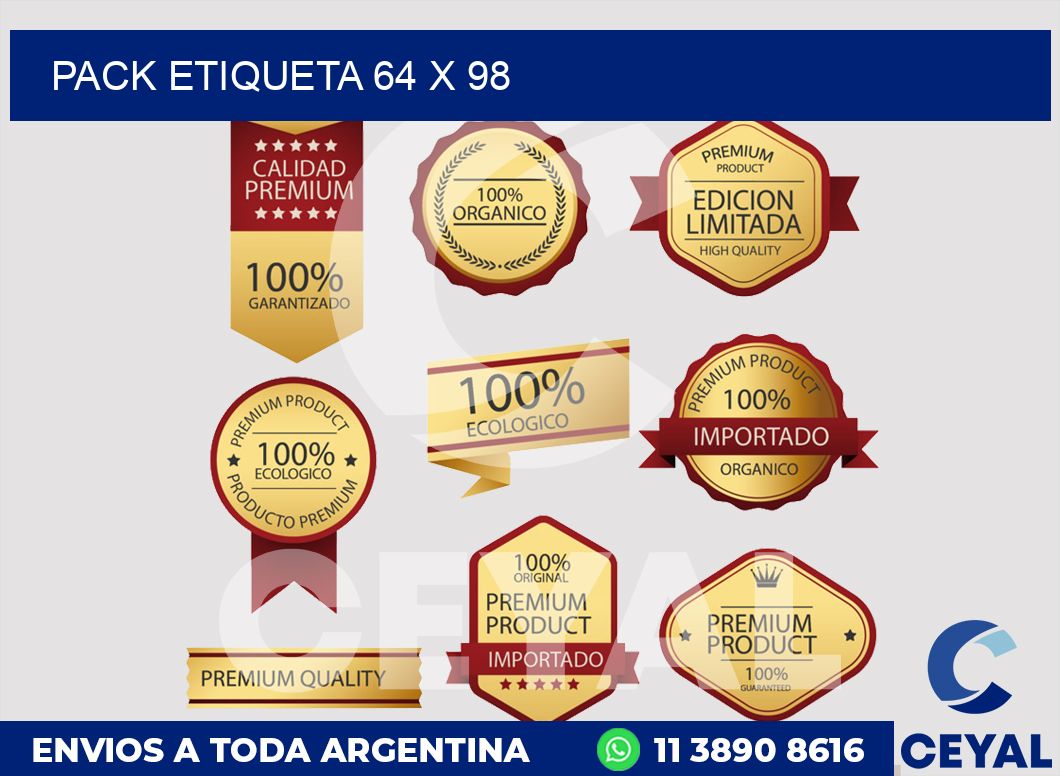 pack etiqueta 64 x 98