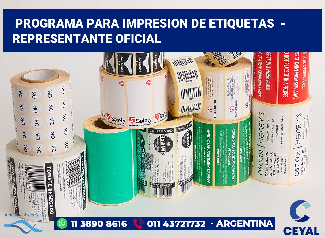 programa para impresion de etiquetas  - Representante oficial