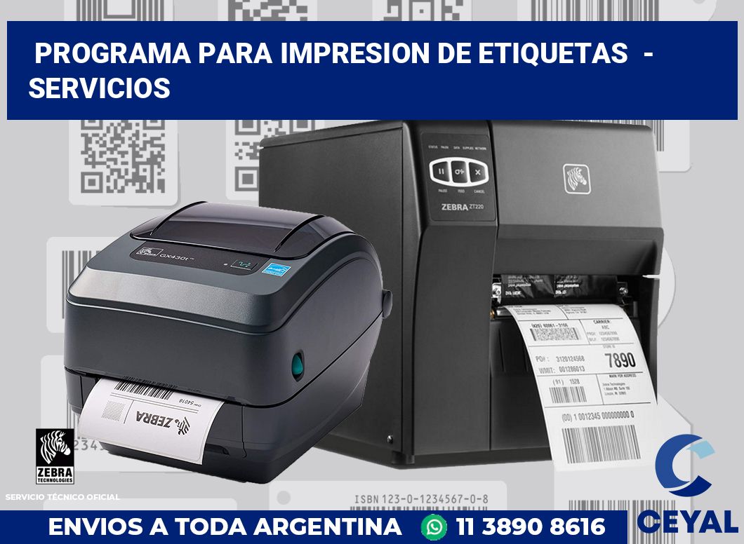programa para impresion de etiquetas - Servicios