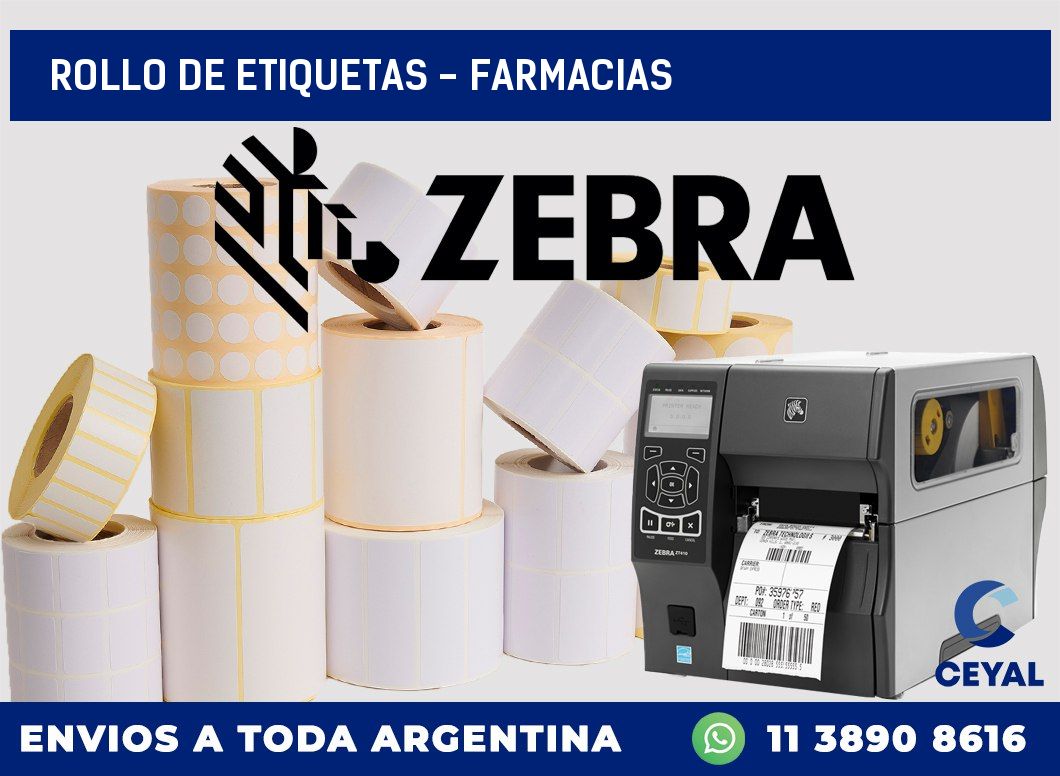 rollo de etiquetas - Farmacias