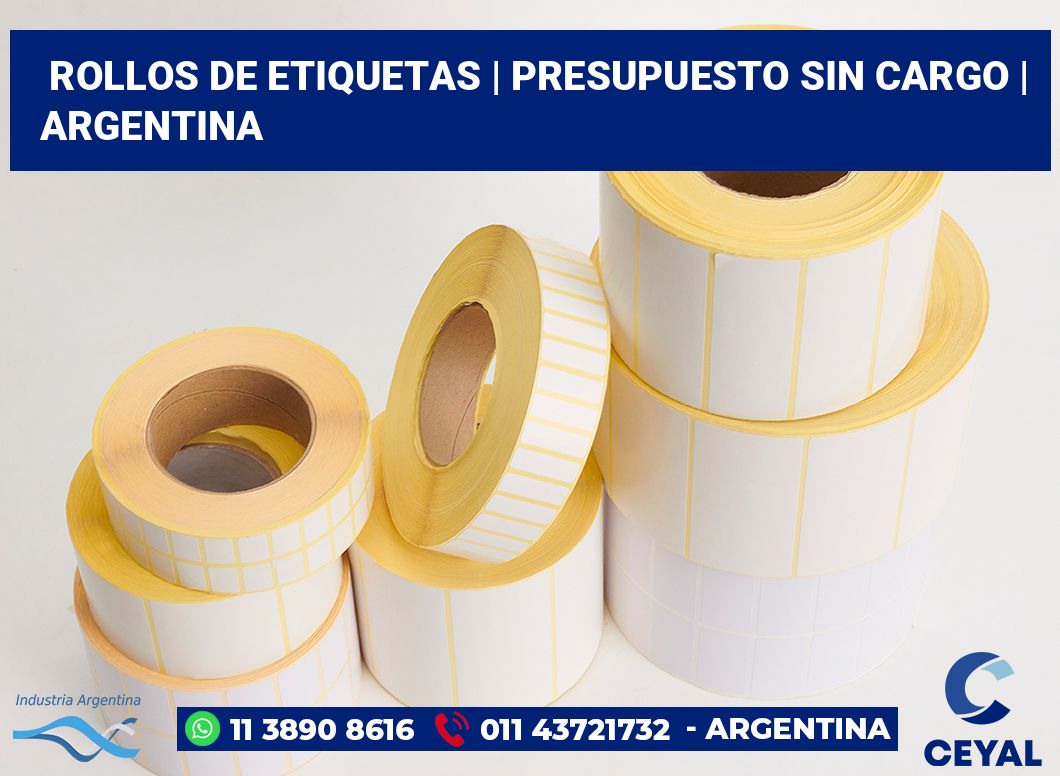 rollos de etiquetas | Presupuesto sin cargo | Argentina