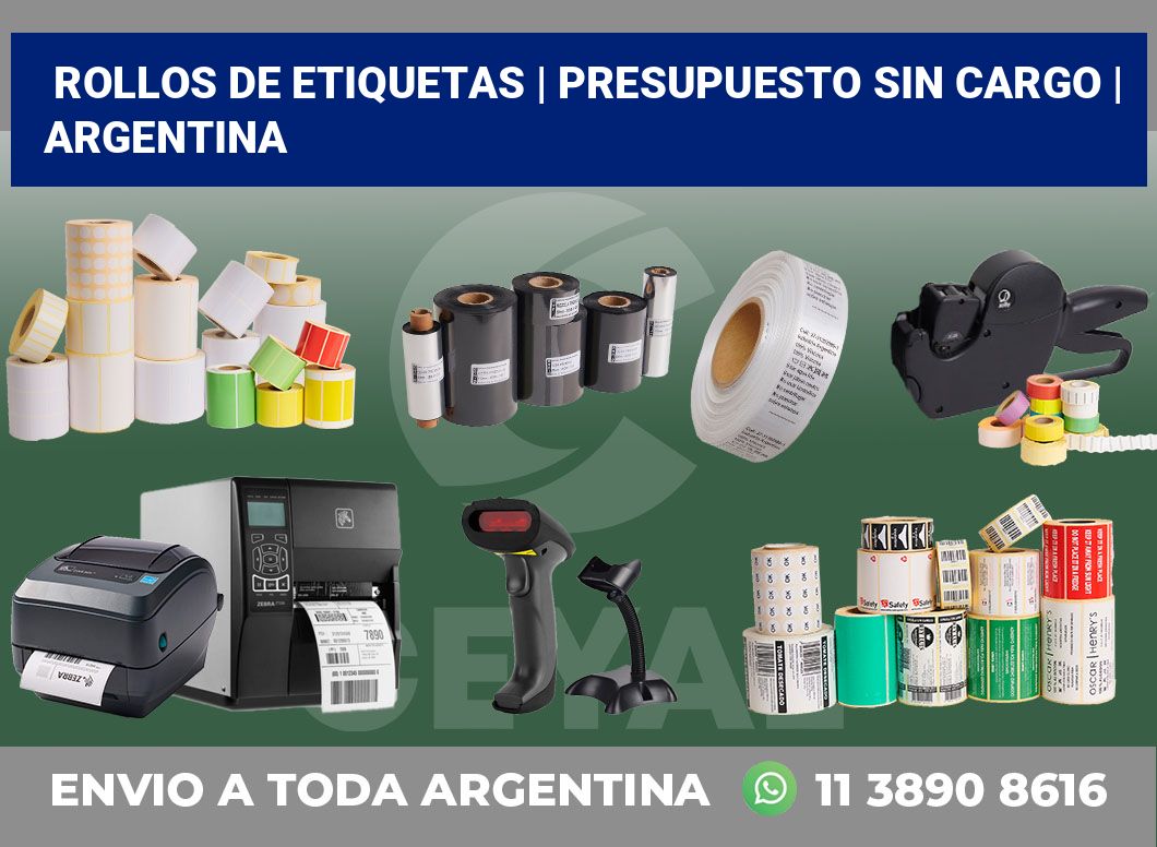 rollos de etiquetas | Presupuesto sin cargo | Argentina
