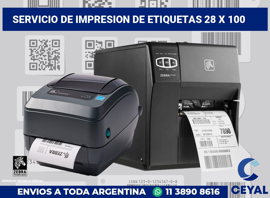 servicio de impresion de etiquetas 28 x 100
