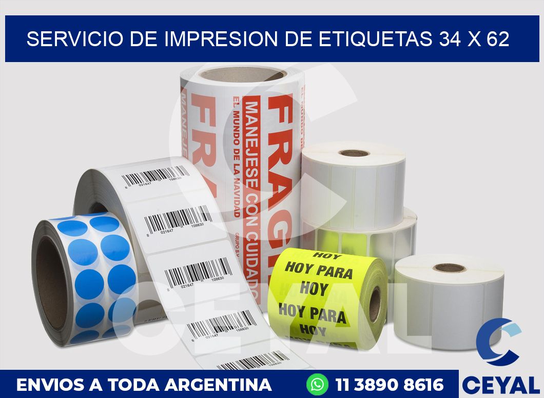 servicio de impresion de etiquetas 34 x 62