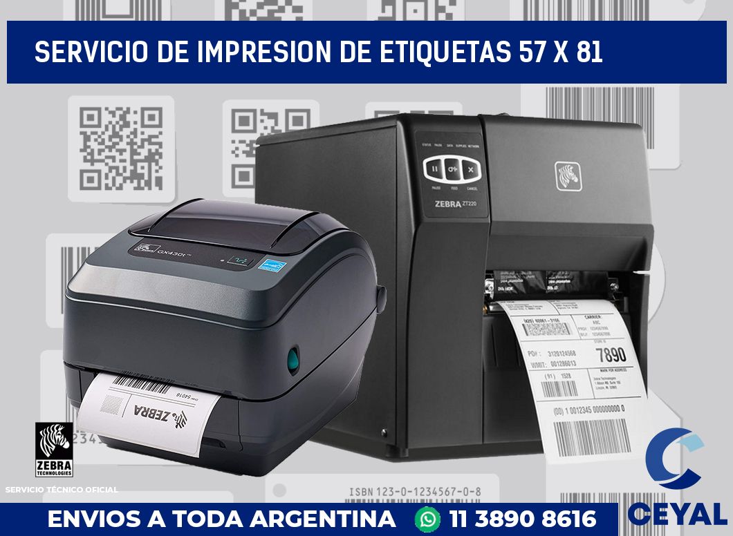 servicio de impresion de etiquetas 57 x 81
