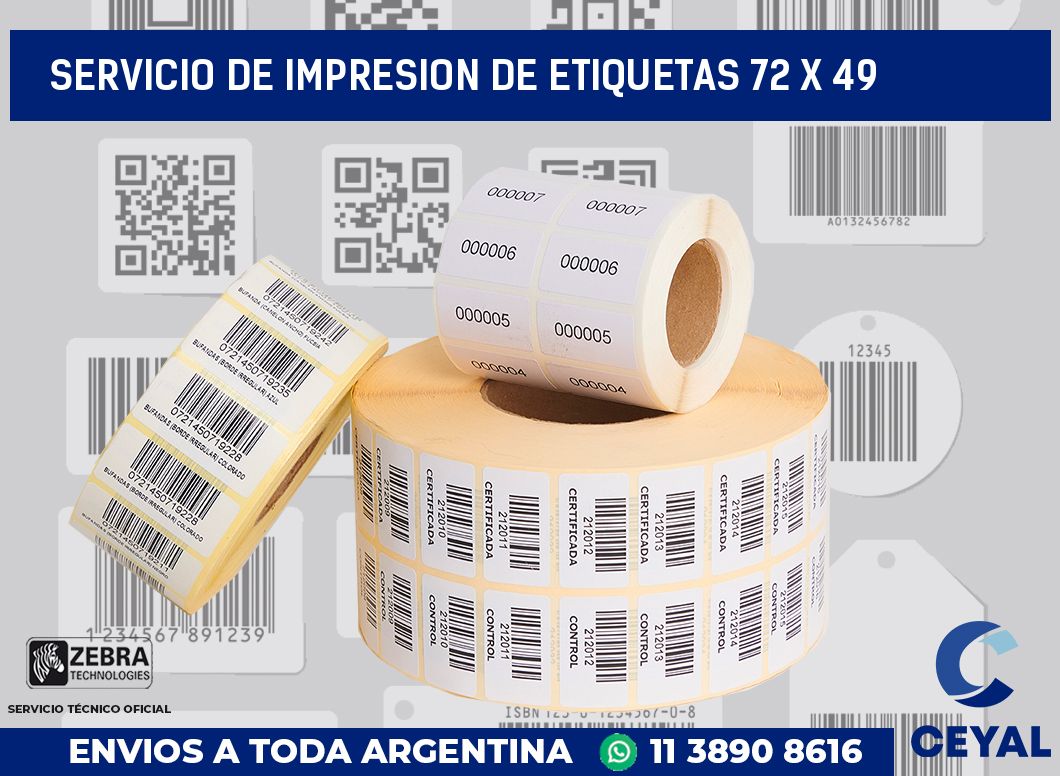servicio de impresion de etiquetas 72 x 49