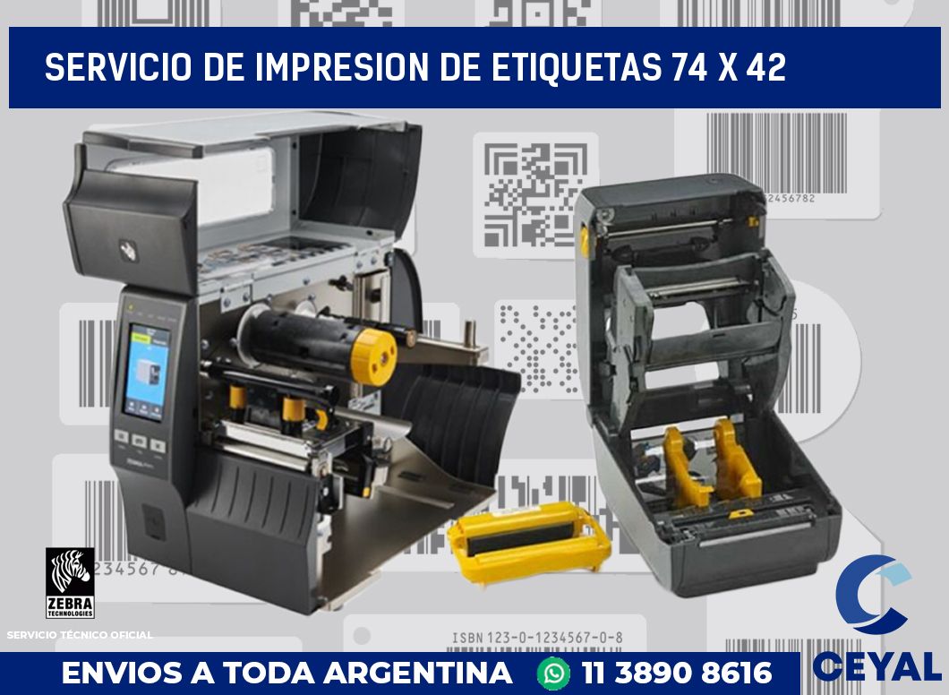 servicio de impresion de etiquetas 74 x 42