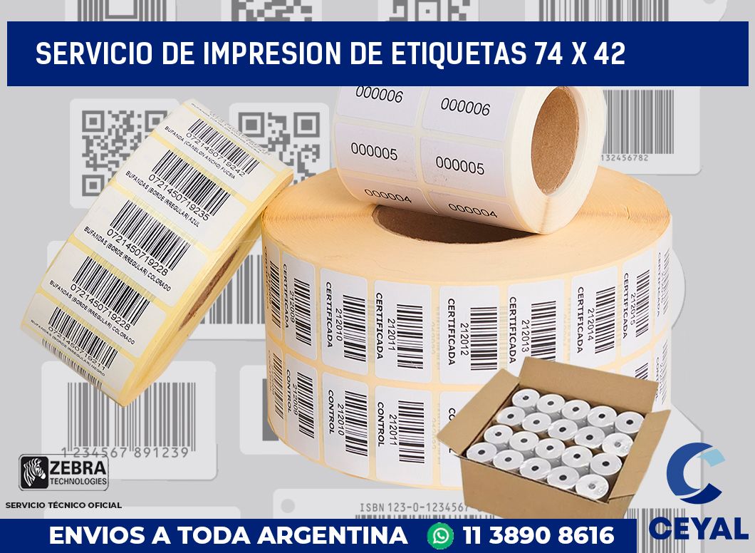 servicio de impresion de etiquetas 74 x 42