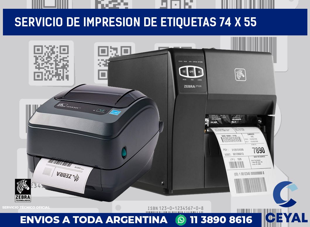 servicio de impresion de etiquetas 74 x 55