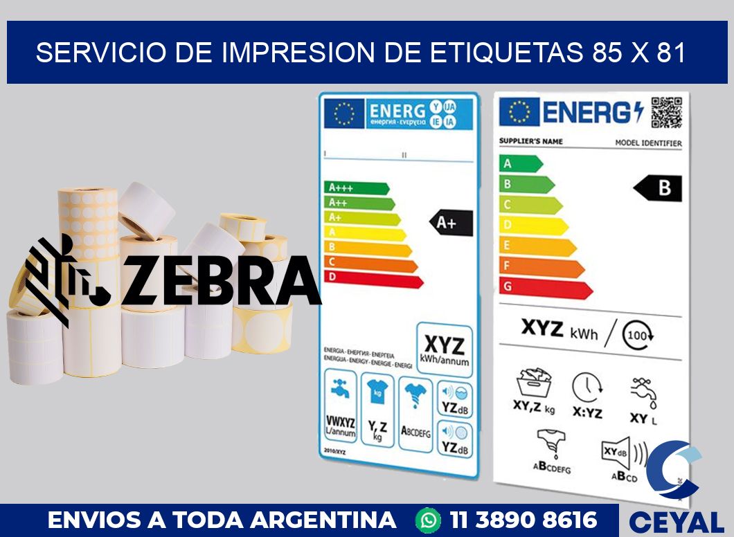 servicio de impresion de etiquetas 85 x 81