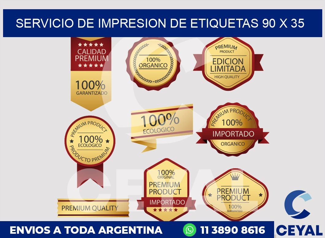 servicio de impresion de etiquetas 90 x 35