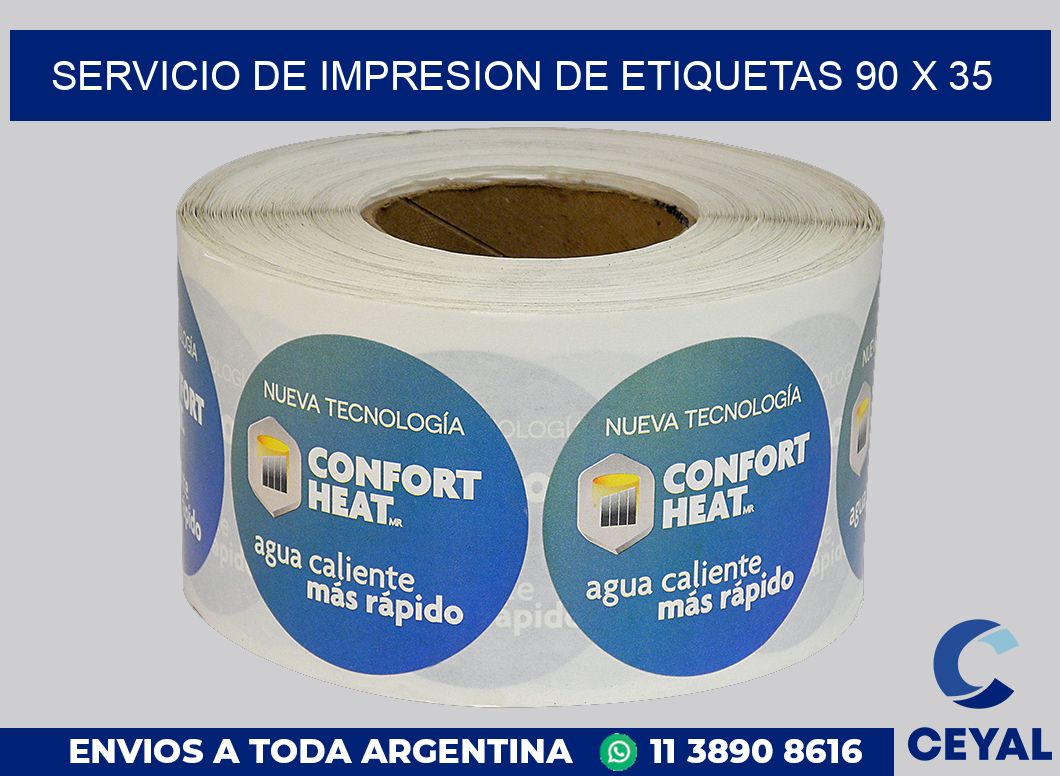 servicio de impresion de etiquetas 90 x 35