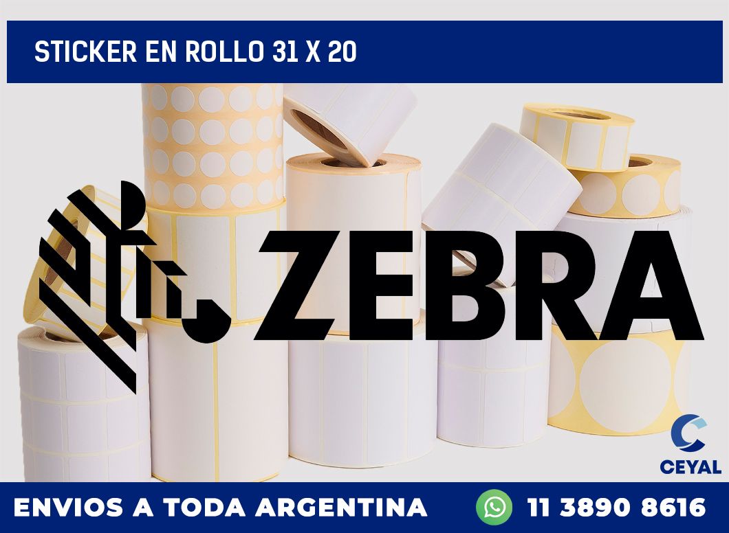 sticker en rollo 31 x 20