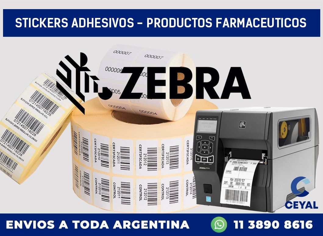 stickers adhesivos - productos farmaceuticos