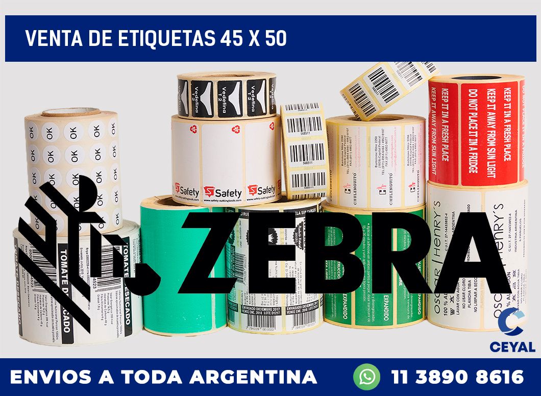 venta de etiquetas 45 x 50