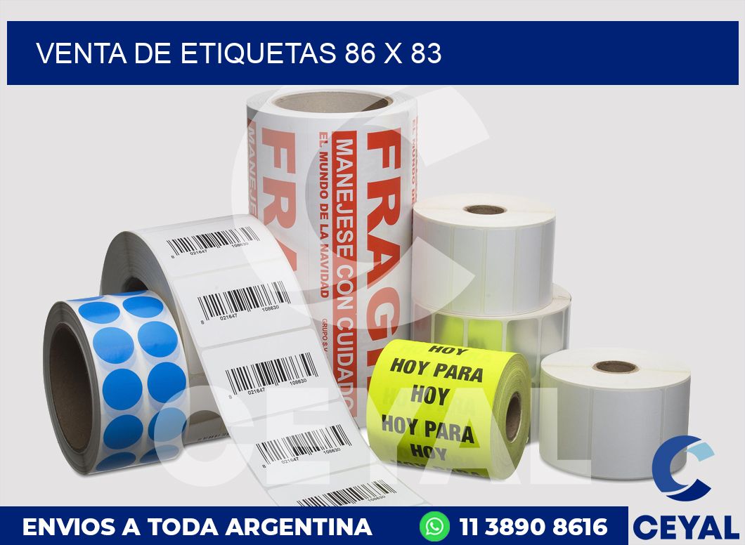 venta de etiquetas 86 x 83