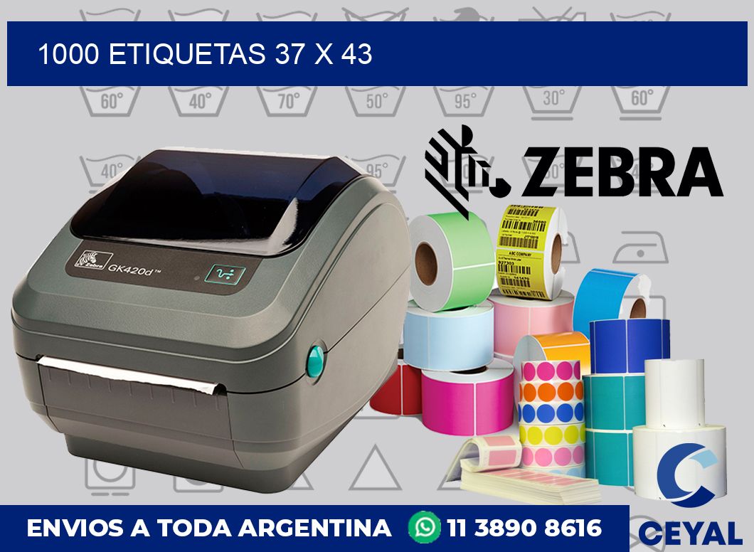 1000 etiquetas 37 x 43