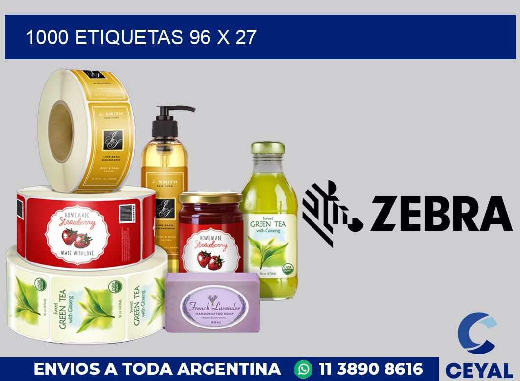1000 etiquetas 96 x 27