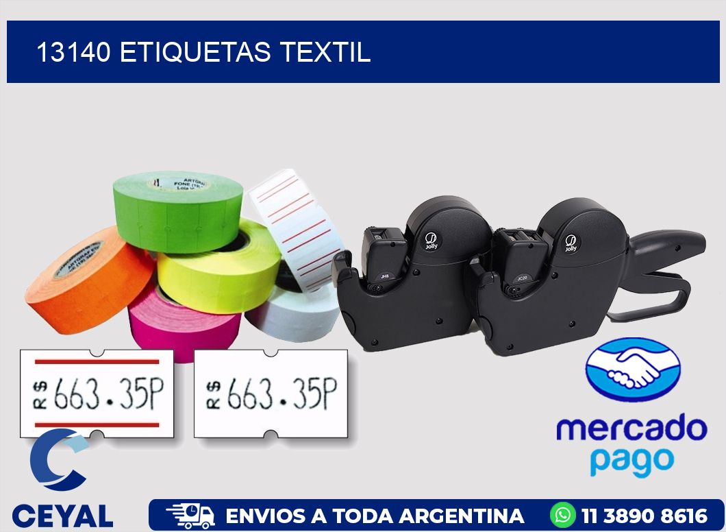 13140 etiquetas textil
