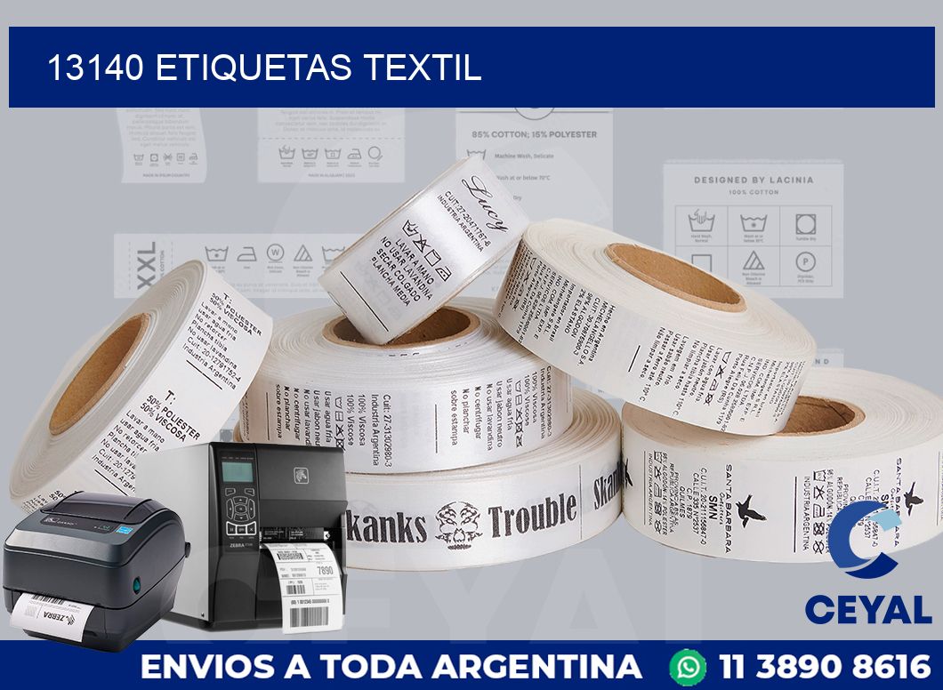 13140 etiquetas textil