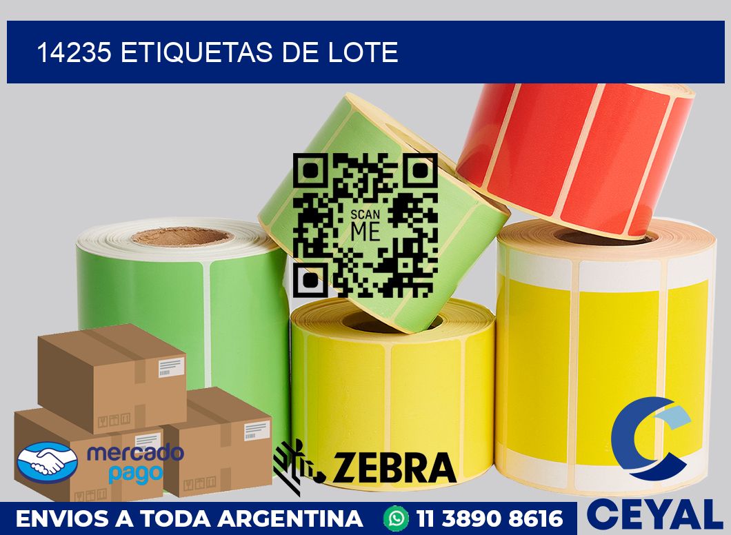14235 Etiquetas de lote