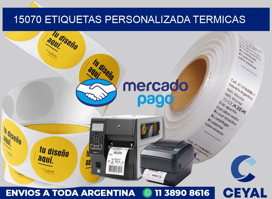 15070 etiquetas personalizada termicas