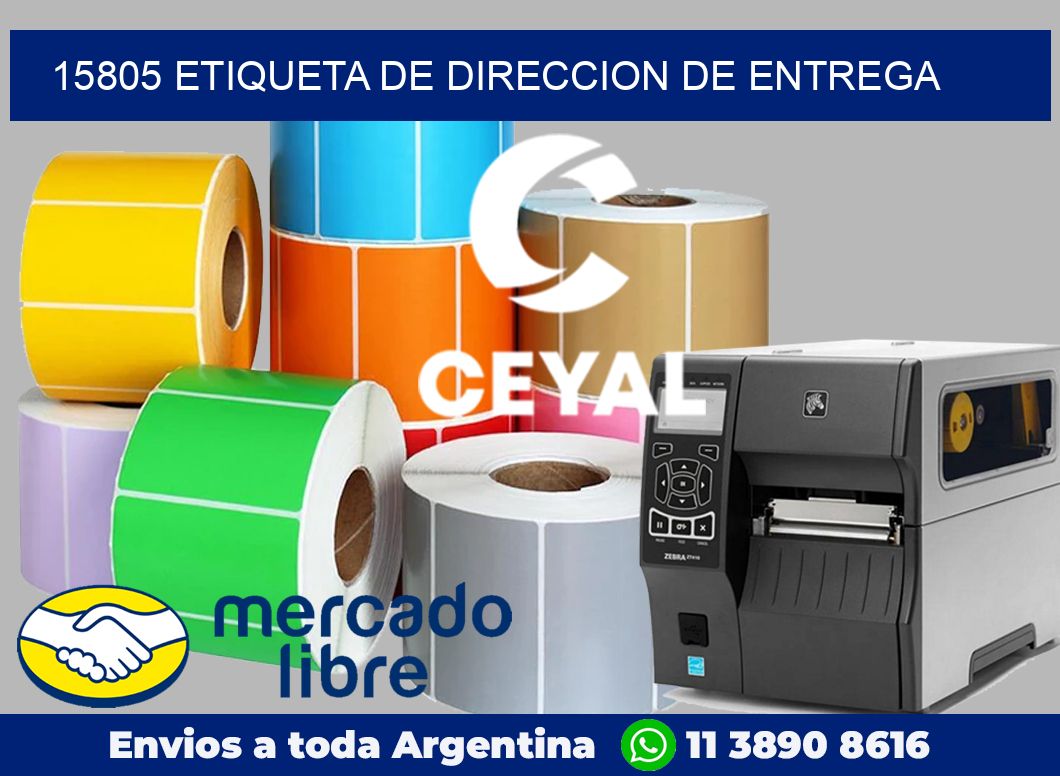 15805 Etiqueta de direccion de entrega