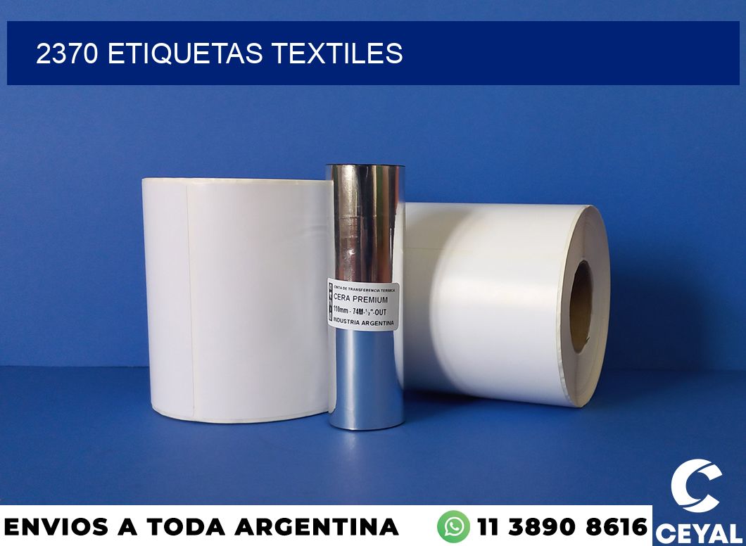 2370 etiquetas textiles