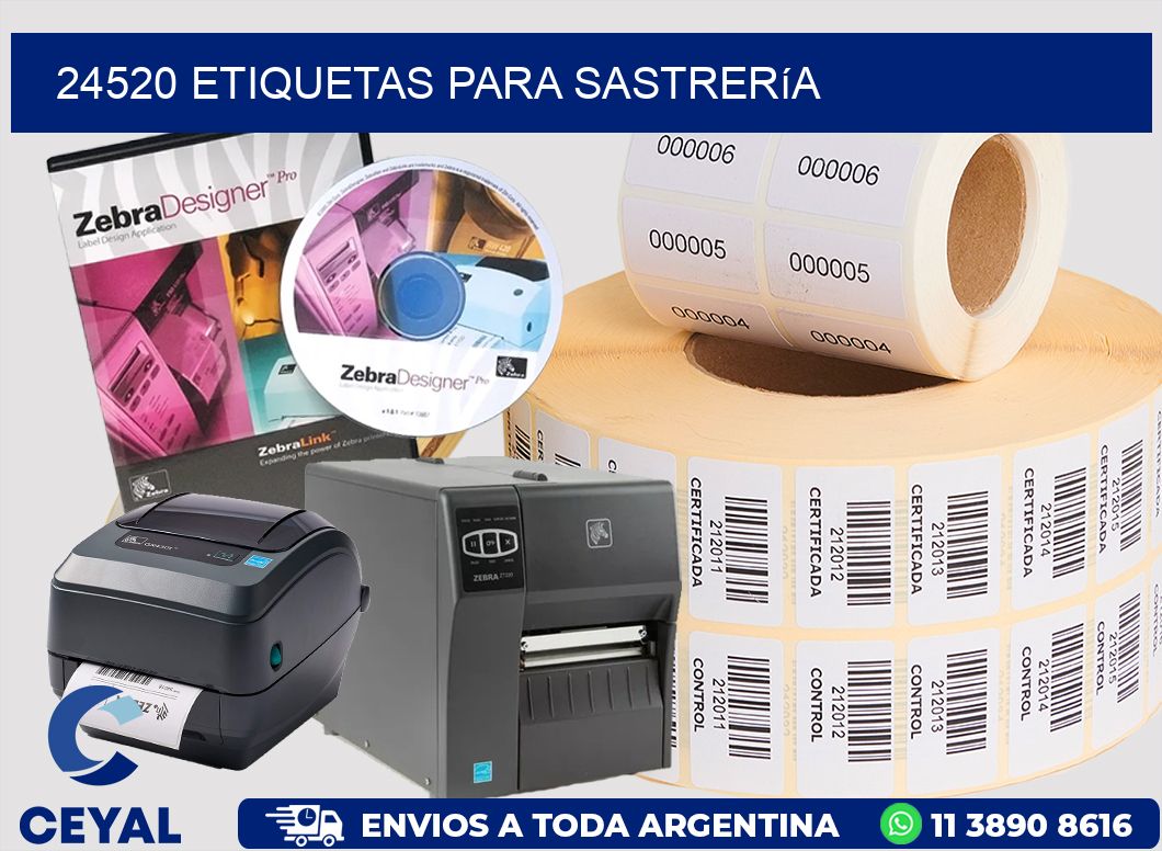 24520 Etiquetas para sastrería