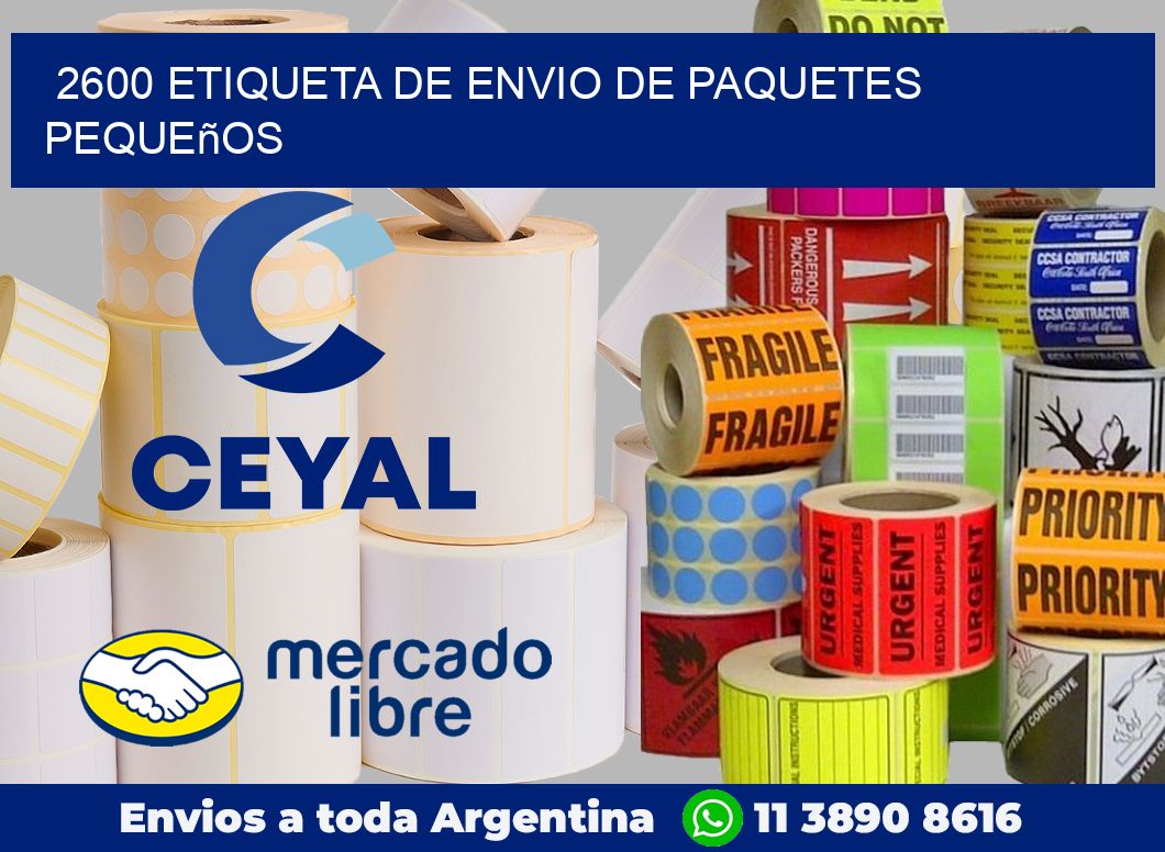2600 Etiqueta de envio de paquetes pequeños