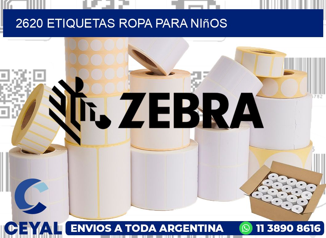 2620 Etiquetas ropa para niños