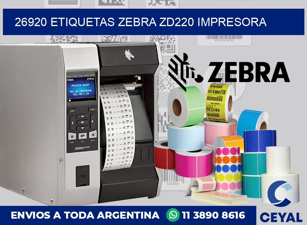 26920 etiquetas Zebra zd220 impresora