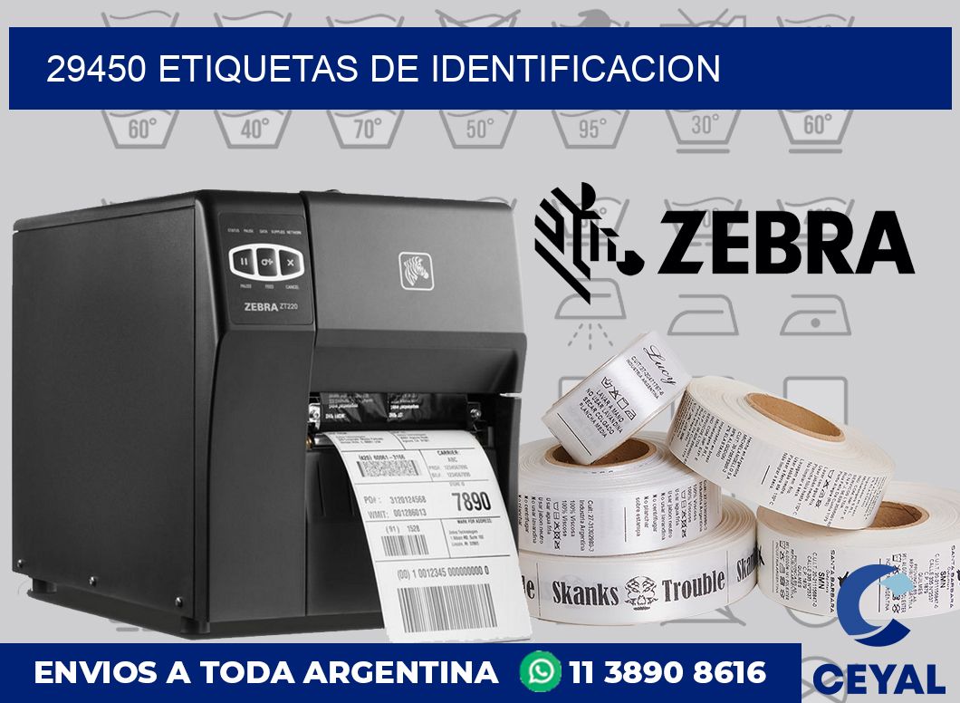 29450 Etiquetas de identificacion