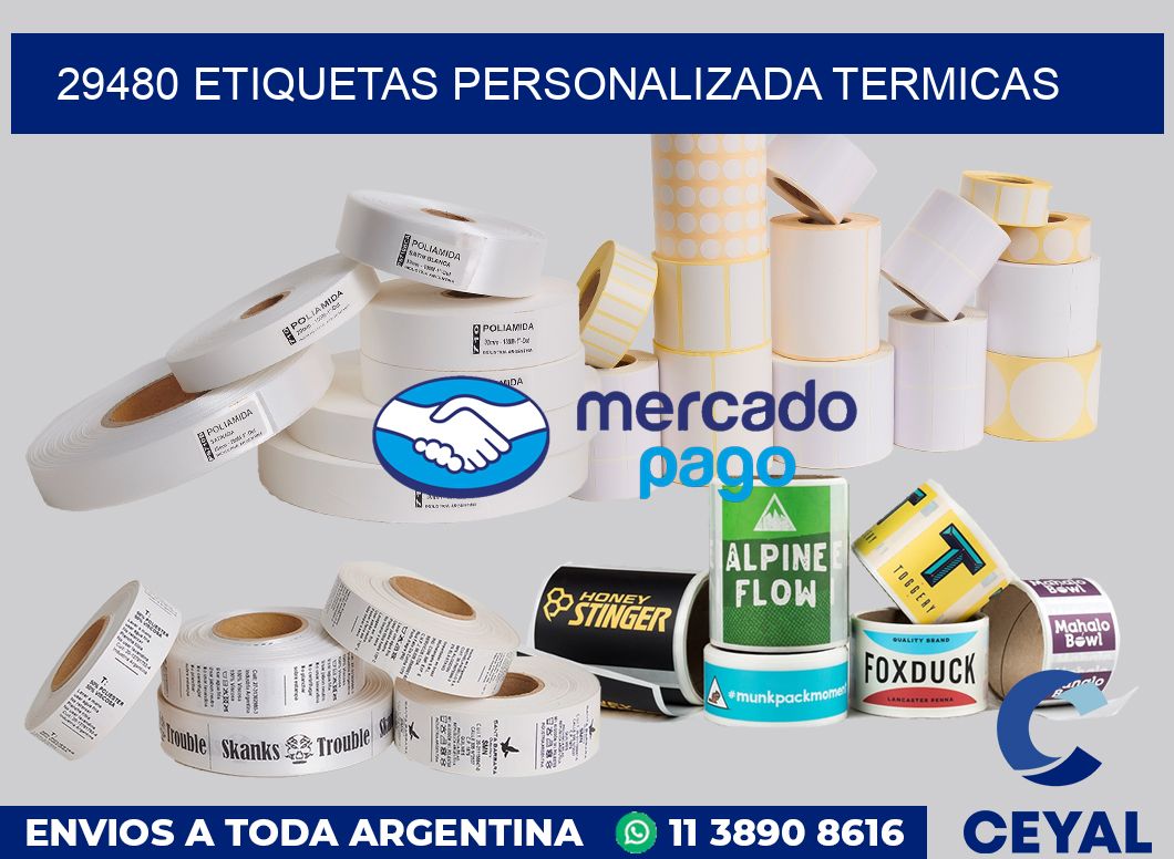 29480 etiquetas personalizada termicas