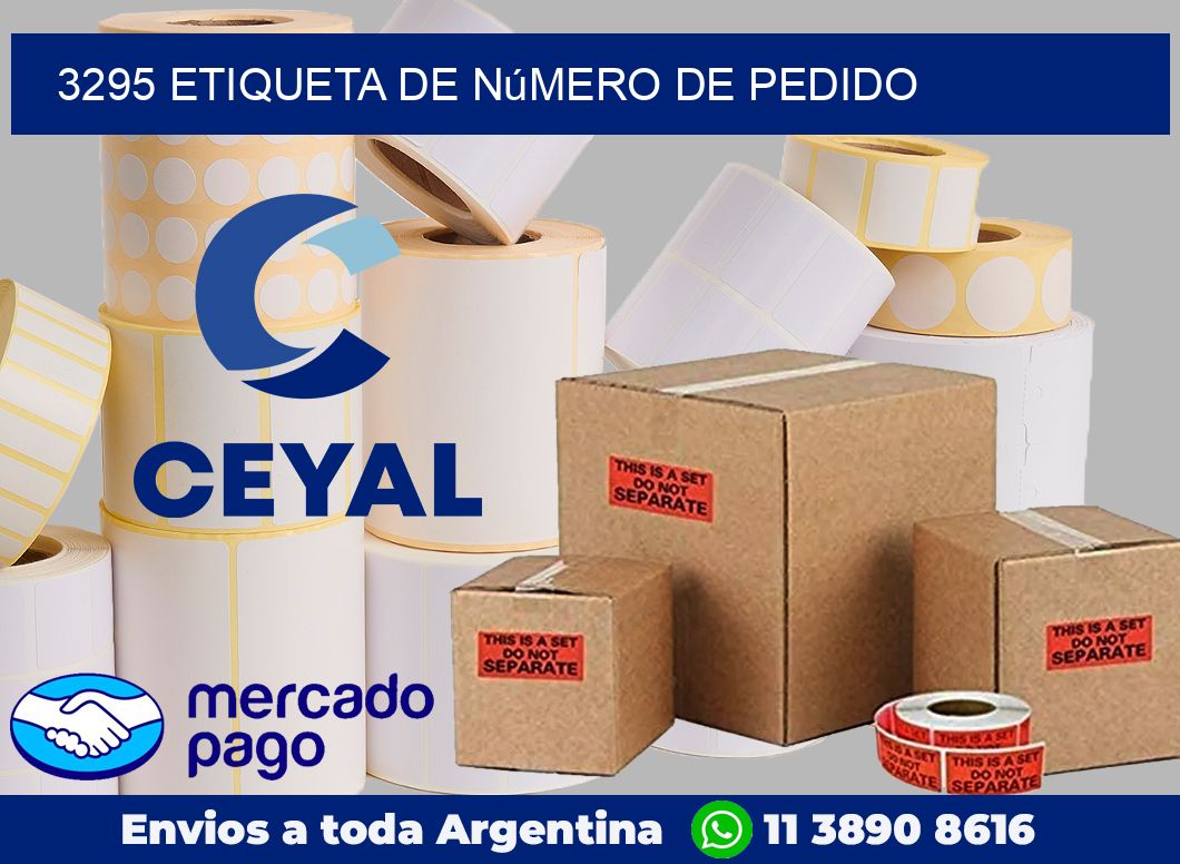 3295 Etiqueta de número de pedido