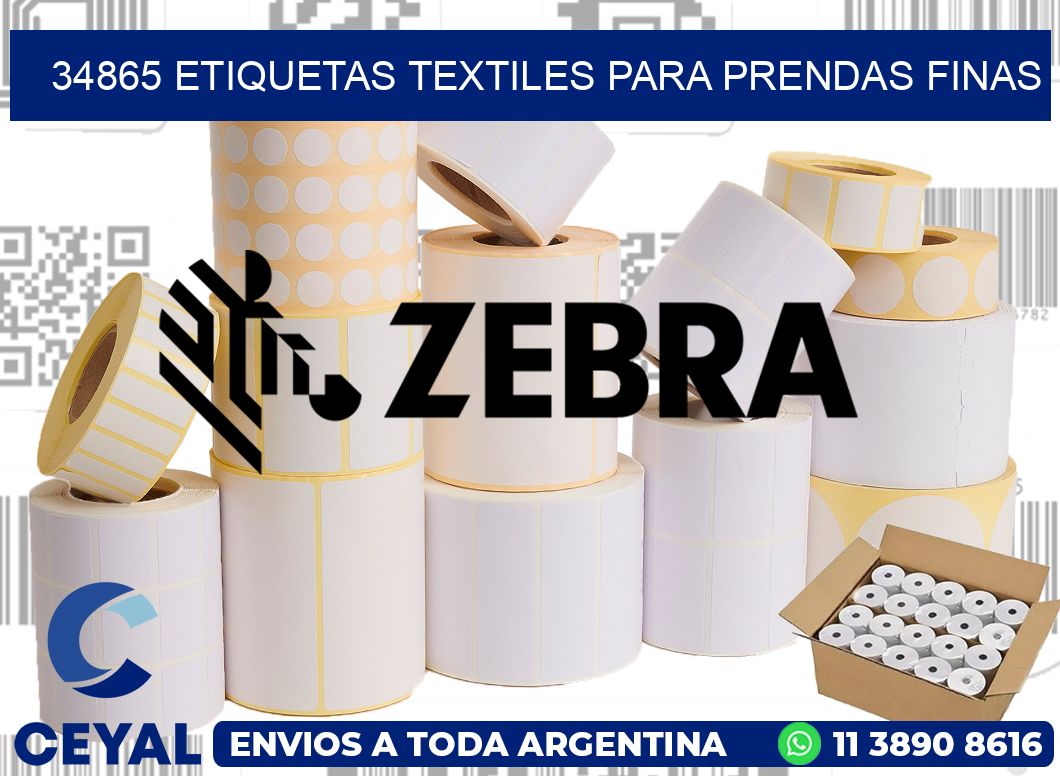 34865 Etiquetas textiles para prendas finas