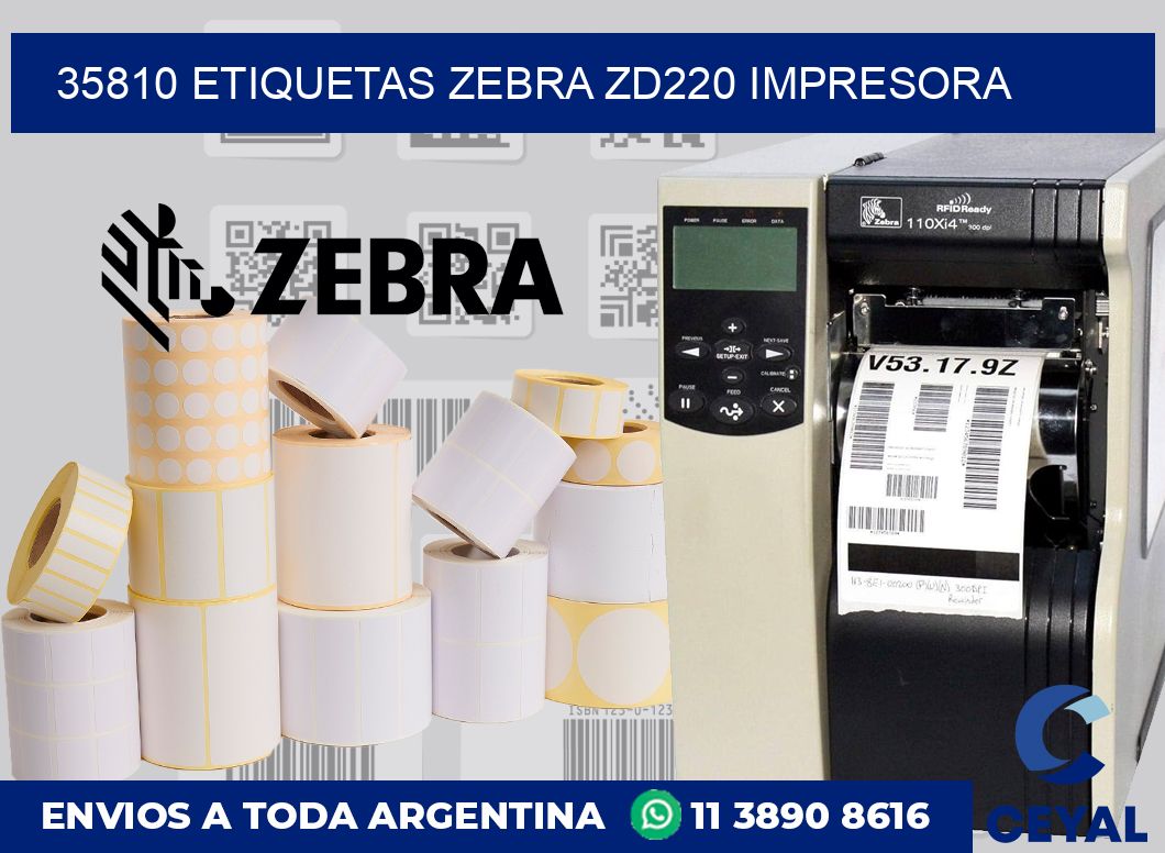35810 etiquetas Zebra zd220 impresora
