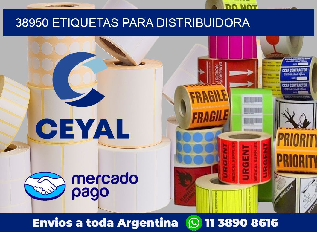 38950 Etiquetas para distribuidora