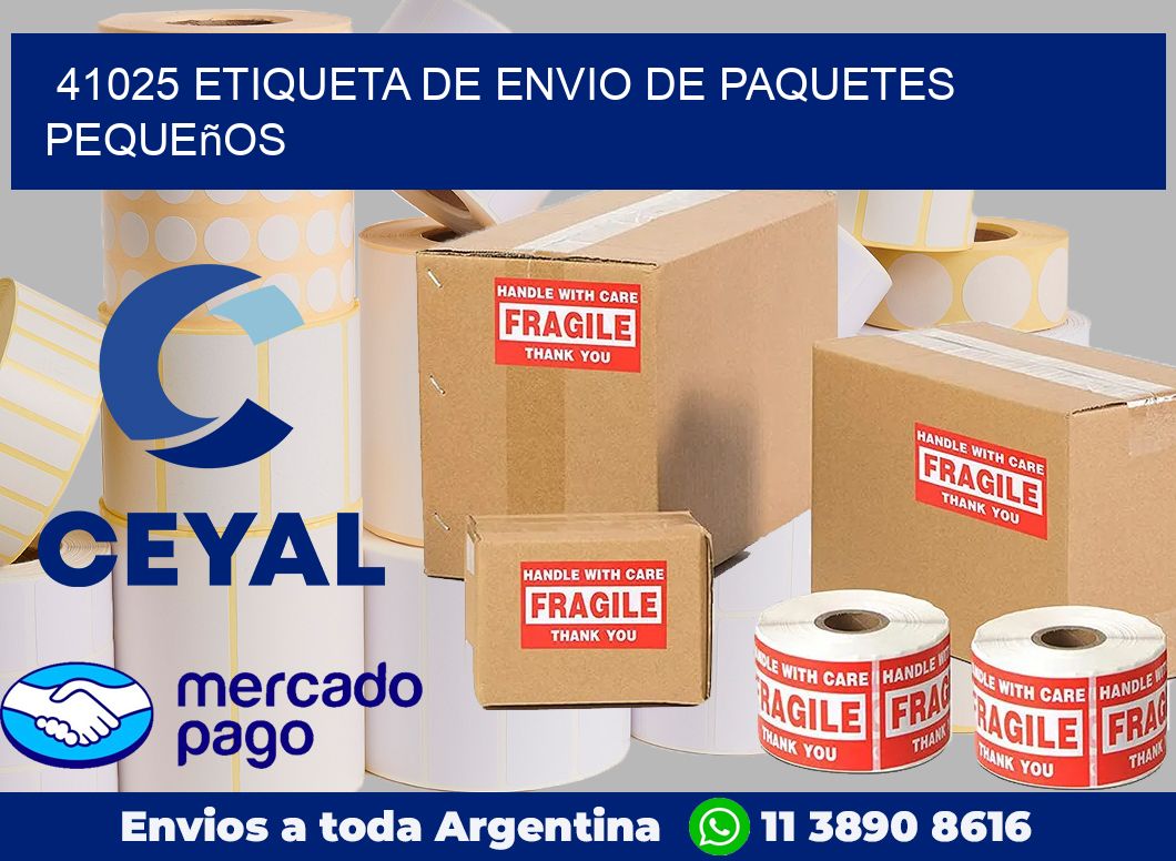 41025 Etiqueta de envio de paquetes pequeños