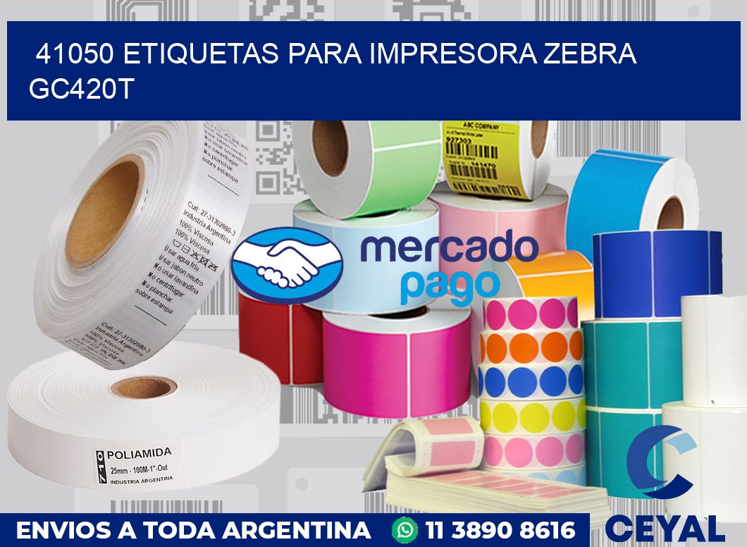 41050 etiquetas para impresora zebra GC420T