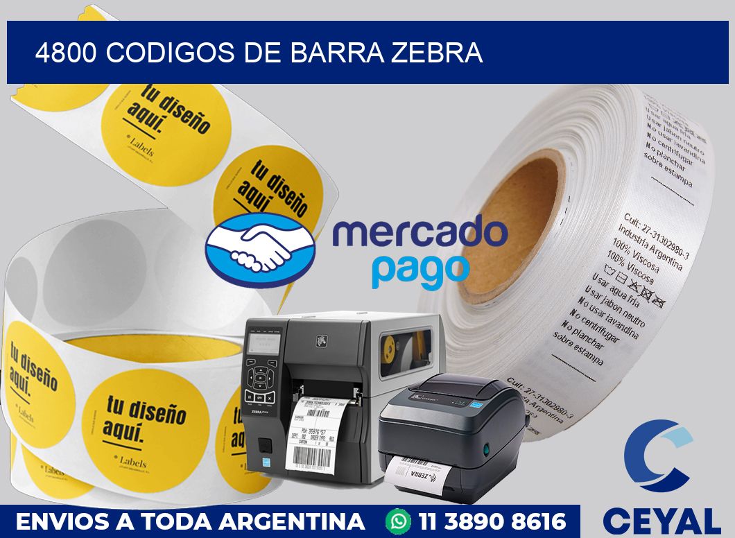4800 Codigos de barra Zebra