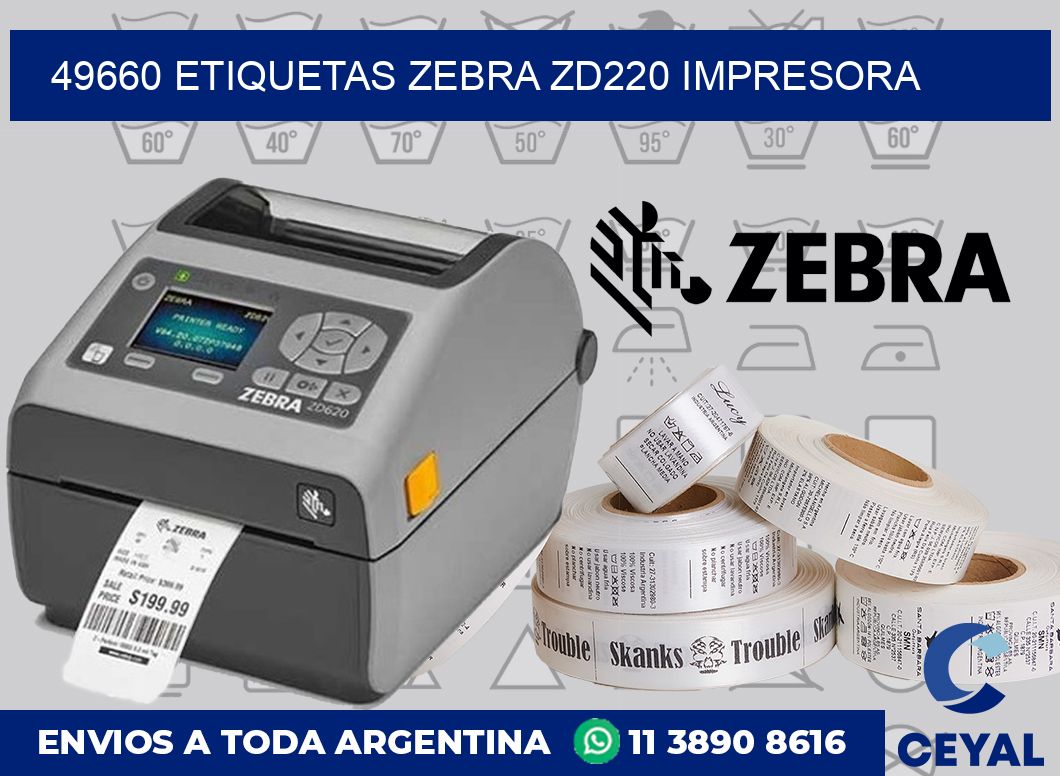 49660 etiquetas Zebra zd220 impresora
