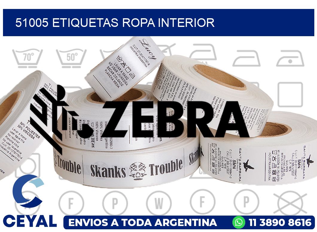 51005 Etiquetas ropa interior