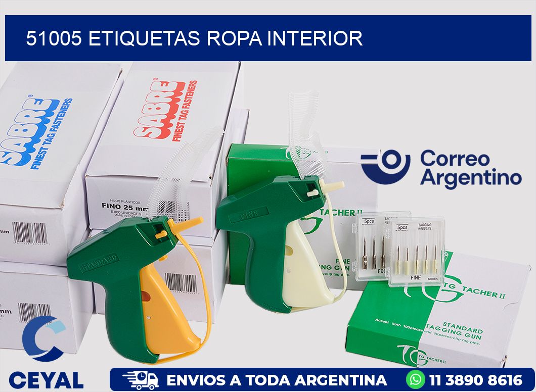 51005 Etiquetas ropa interior